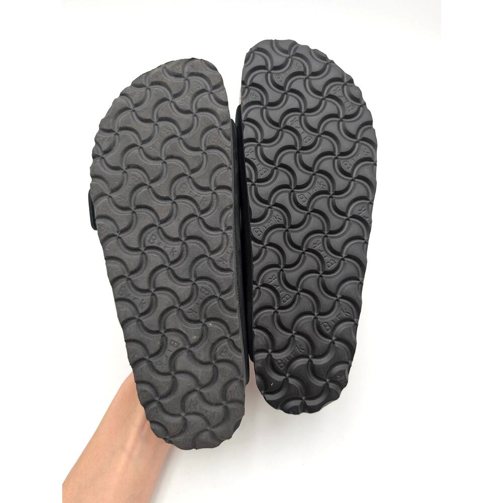 Birkenstock Arizona Big Buckle Nubuck Sandals Unisex Black Size USW6/M4 EU37 - Picture 8 of 12